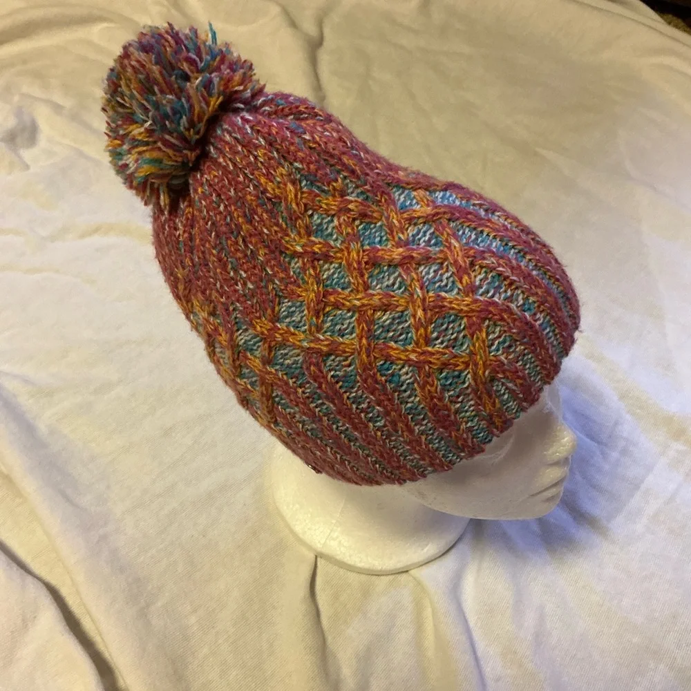 Spyder bright multicolor pom hat